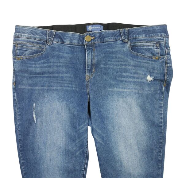 Democracy "Ab"solution Capri Women's Blue Denim Jeans Size 24W EUC - Picture 4 of 14